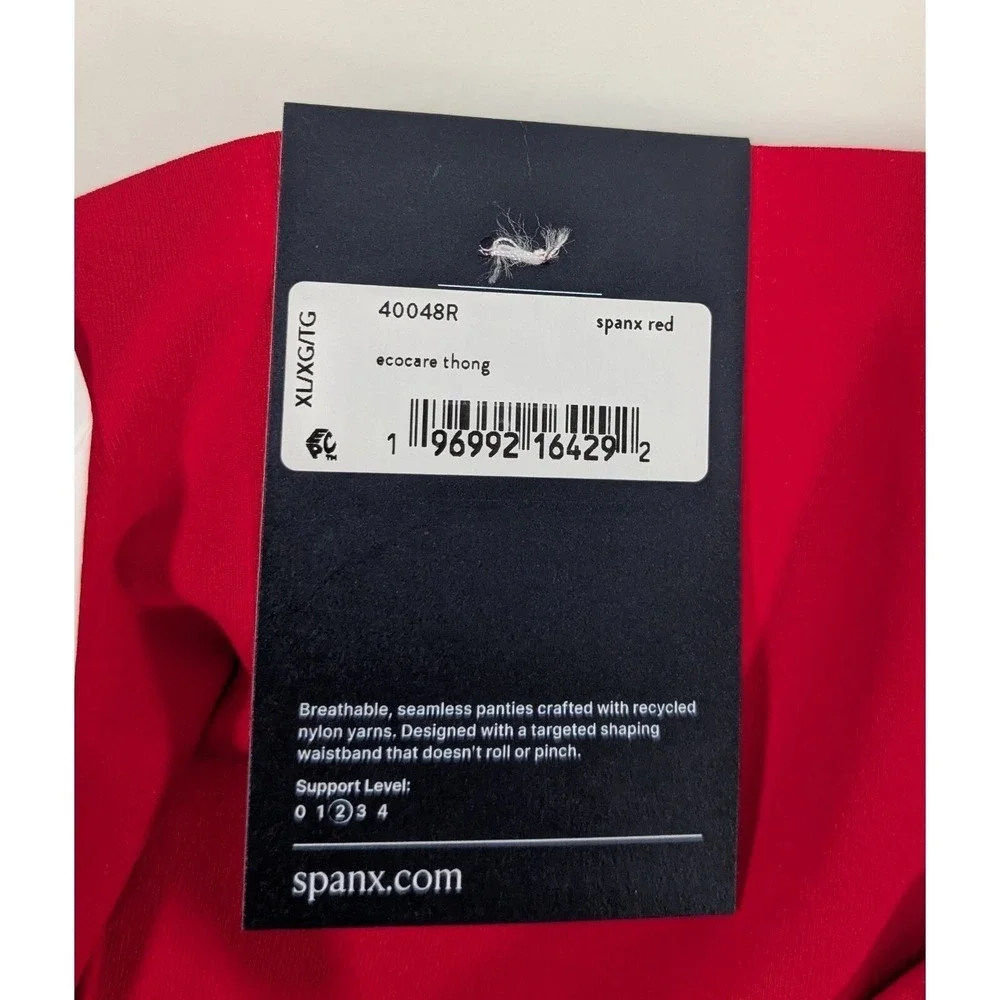 Spanx‎ Womens Bundle Lot of 2 Ecocide Thong sz XL Red NWT